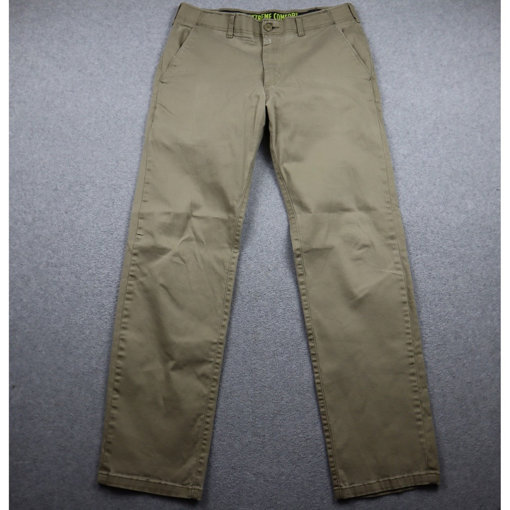 Lee Pants Mens 34x34 Extreme Comfort Straight Fit Khaki Tan Performance Chinos